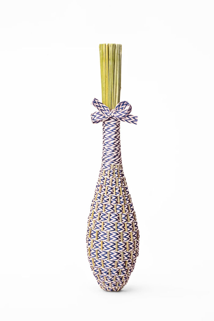 Fuseau de lavande coton - Chevrons bleu – Image 1