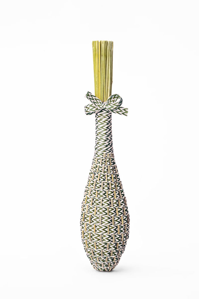 Fuseau de lavande coton - Chevrons vert – Image 1