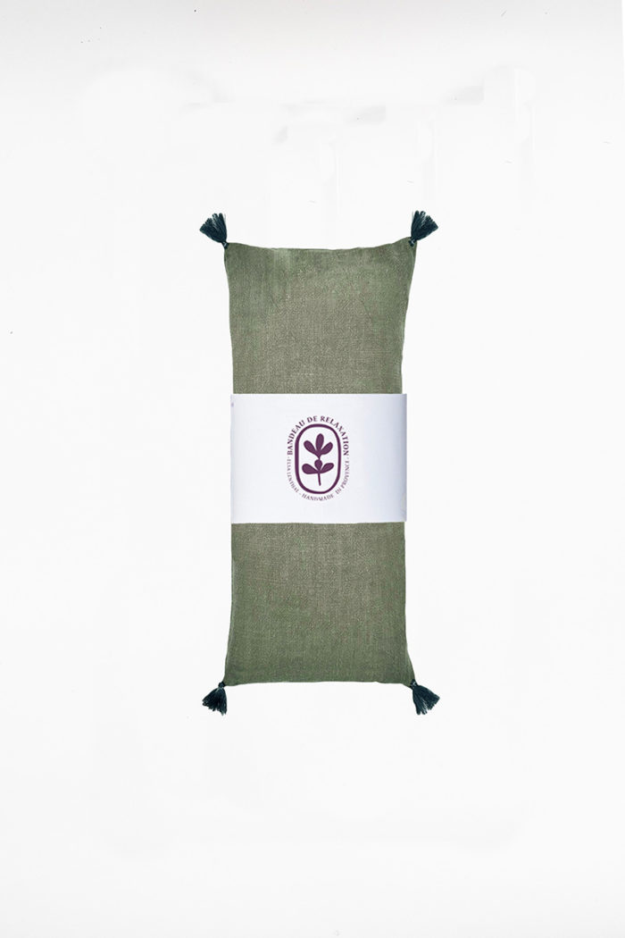 Bandeau de relaxation - Lin khaki – Image 2