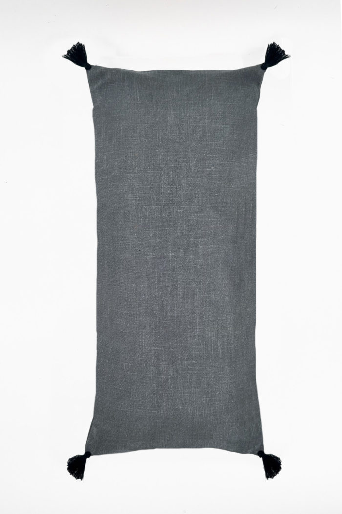 COUSSIN LIN - Anthracite Relaxation pillow- Anthracite linen - Image 1