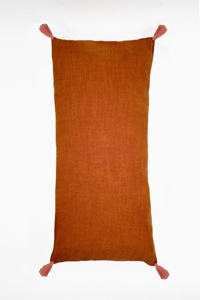 COUSSIN LIN - Cognac Relaxation pillow- Cognac linen - Image 1
