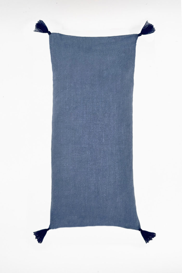 COUSSIN LIN - bleu mer2 Relaxation pillow- Sea blue linen - Image 1